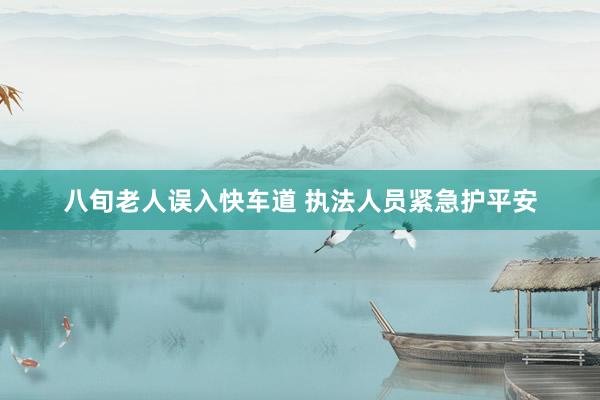 八旬老人误入快车道 执法人员紧急护平安